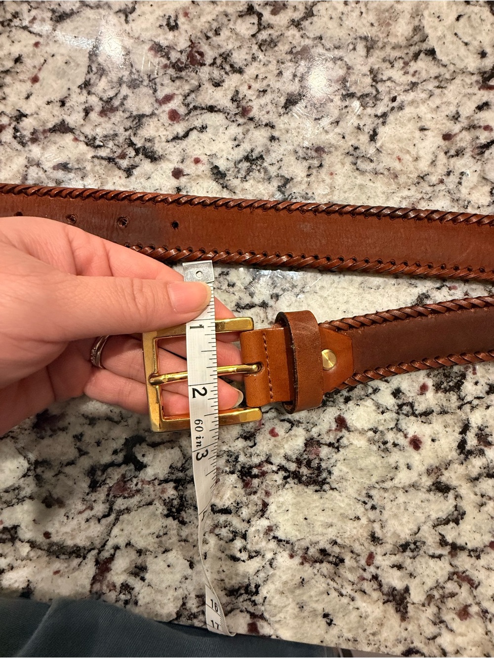 Ermenegildo Zegna Men's Brown Braided Leather Belt with solid brass buckle - Picture 9 of 14